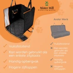 Mister Mill Hondendeken Auto Achterbank - Kofferbak - Enkele Stoel - Hondenkleed - Beschermhoes Incl. Opberghoes En Hondenriem 137 X 147 -Dieren Product Winkel 1200x1200 1829