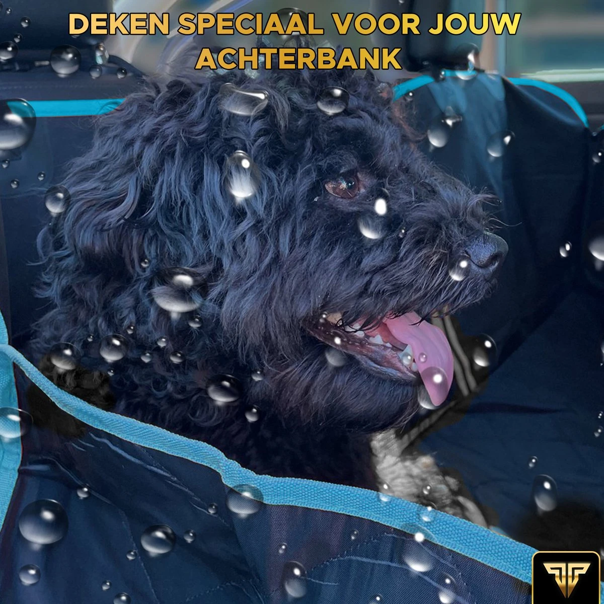 Toivo Hondendeken Auto Achterbank En Kofferbak - Dierendeken - Zwart / Blauw - 136 X 148 Cm - Incl. Opbergtas En Hondengordel - Beschermhoes - Reisbench Hond 3 Toivo Hondendeken Auto Achterbank En Kofferbak - Dierendeken - Zwart / Blauw - 136 X 148 Cm - Incl. Opbergtas En Hondengordel - Beschermhoes - Reisbench Hond - Afbeelding 3