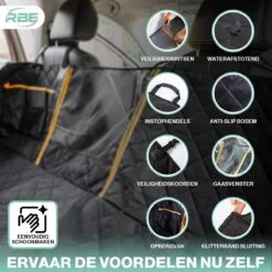 RBE Waterdichte Hondendeken Auto Achterbank En Kofferbak – 137x145 CM – Met Kijk/Gaasvenster - Beschermhoes -Dieren Product Winkel 1200x1200 1898