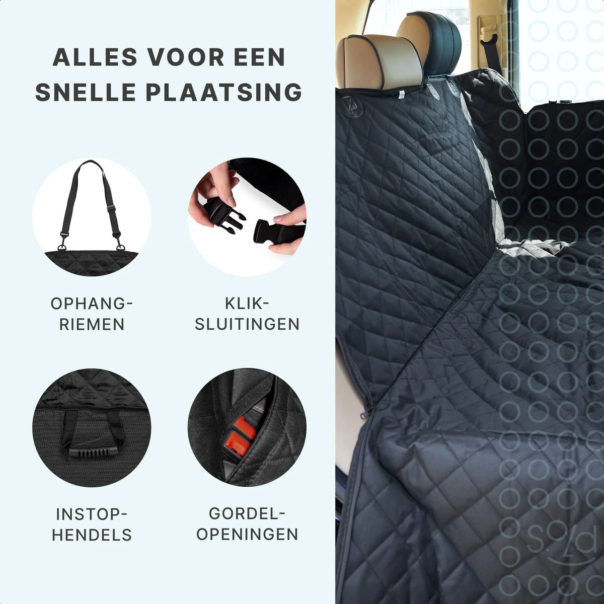 Hondendeken Auto Achterbank En Kofferbak - Autodeken Hond - Beschermhoes - Hondenkleed - 135x145 Cm 4 Hondendeken Auto Achterbank En Kofferbak - Autodeken Hond - Beschermhoes - Hondenkleed - 135x145 Cm - Afbeelding 4