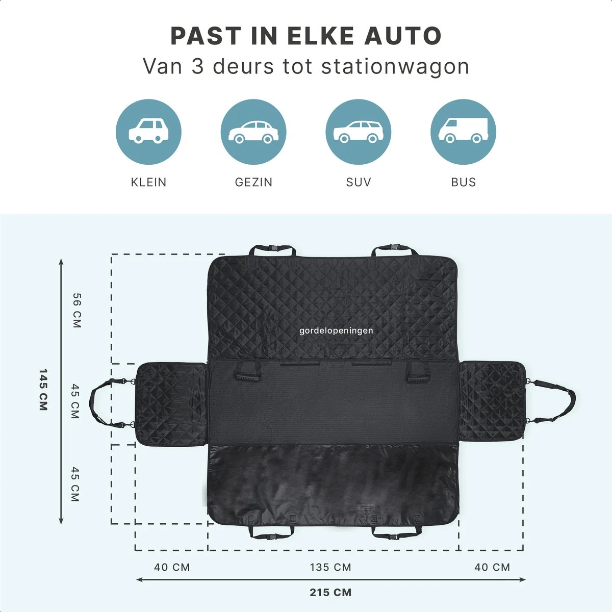 Hondendeken Auto Achterbank En Kofferbak - Autodeken Hond - Beschermhoes - Hondenkleed - 135x145 Cm 8 Hondendeken Auto Achterbank En Kofferbak - Autodeken Hond - Beschermhoes - Hondenkleed - 135x145 Cm - Afbeelding 8