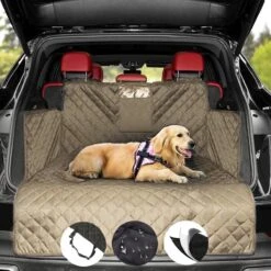 Hondendeken Auto Achterbank - Kofferbak Beschermhoes Hond - Hondenkussen - Hondenmat - Autohoes - Waterdicht & Antislip - Zwart