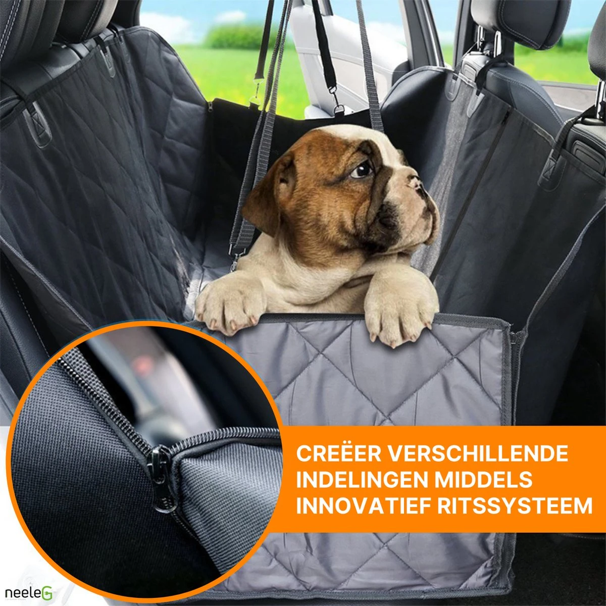 Merkloos Premium Quality Hondendeken Auto Achterbank En Kofferbak - Met Kijkvenster En Opbergvak - 100% Waterbestendig En Vuilafstotend - Veiligheid - Hoge Kwaliteit Duurzaam Materiaal - Met Gratis Verstelbare Riemen - Beschermhoes Auto - Hondendeken - Puppy 4 Merkloos Premium Quality Hondendeken Auto Achterbank En Kofferbak - Met Kijkvenster En Opbergvak - 100% Waterbestendig En Vuilafstotend - Veiligheid - Hoge Kwaliteit Duurzaam Materiaal - Met Gratis Verstelbare Riemen - Beschermhoes Auto - Hondendeken - Puppy - Afbeelding 4