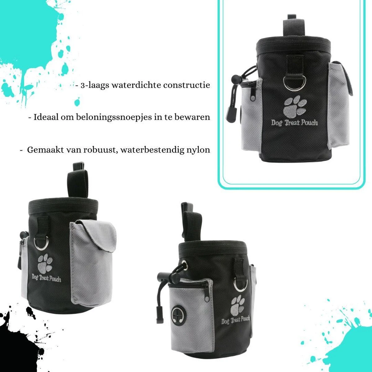 Honden Training Belonings Tasje - Buidel Voor Hondenkoekjes, Poepzakjes Etc. 4 Honden Training Belonings Tasje - Buidel Voor Hondenkoekjes, Poepzakjes Etc. - Afbeelding 4