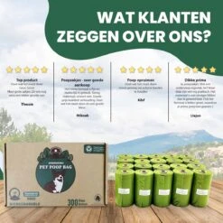 YORGS Hondenpoepzakjes Groen - Duurzame Poepzakjes Hond - Grote Sterke Zakken - 600 Stuks - 40 Rollen - 33 X 22 CM -Dieren Product Winkel 1200x1200 2025