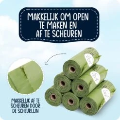 VEDIC® - Hondenpoepzakjes - 100% Composteerbaar - Biologisch Afbreekbaar - 300 Stuks - Extra Sterk - 23 X 33cm -Dieren Product Winkel 1200x1200 2067