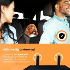 Luxe Autostoel Hond - Reisbench Opvouwbaar - Hondenmand Auto Achterbank - Waterdichte Hondenstoel - Zwart -Dieren Product Winkel 1200x1200 2077