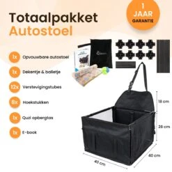 Luxe Autostoel Hond - Reisbench Opvouwbaar - Hondenmand Auto Achterbank - Waterdichte Hondenstoel - Zwart -Dieren Product Winkel 1200x1200 2081