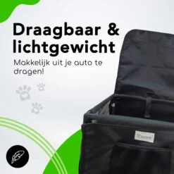 Doxie® Autostoel Hond – Extra Stevig – 40 X 40 Cm – Inclusief Autogordel En Opbergtas – Zwart -Dieren Product Winkel 1200x1200 2124