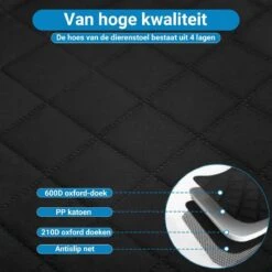 Merkloos Opvouwbare Honden Autostoel - Donkergrijs -Dieren Product Winkel 1200x1200 2142