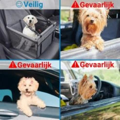 Merkloos Opvouwbare Honden Autostoel - Donkergrijs -Dieren Product Winkel 1200x1200 2144