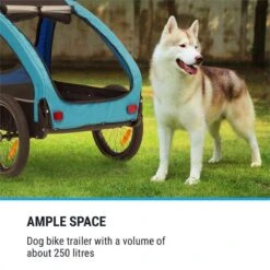 Klarfit Husky Hondenfietskar 250 Liter - 75 X 87,5 X 146 Cm (BxHxD) - Past Bij Alle Fietsen Met 26-28" - Belastbaarheid Van 45 Kg -Dieren Product Winkel 1200x1200 2158