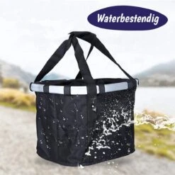 Merkloos Fietsmand Voor Honden 5 KG - Hondenmand Voor Fiets – Kunststof Mandje Hond – Fietstas Vooraan Stuur – Hondenfietsmand Voorop - Niet Geschikt Voor Elektrische Fietsen – Afneembare Fietstas – Boodschappentas – Accessoires – Opvouwbaar – Zwart -Dieren Product Winkel 1200x1200 2216