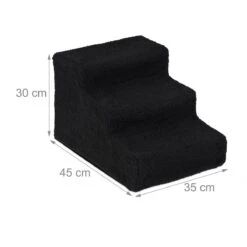 Relaxdays Hondentrap 3 Treden - Trapje Voor Honden - Opstapje Hond - Binnen - Hondentrapje - Zwart -Dieren Product Winkel 1200x1200 2242