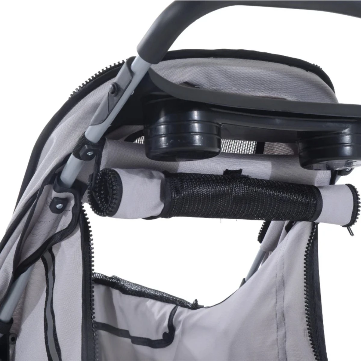 Zenzee - Hondenbuggy - Honden Buggy - Hondentrolley - Hondenwagen - Opvouwbaar - Parkeerrem - Opbergruimte - Grijs 9 Zenzee - Hondenbuggy - Honden Buggy - Hondentrolley - Hondenwagen - Opvouwbaar - Parkeerrem - Opbergruimte - Grijs - Afbeelding 9