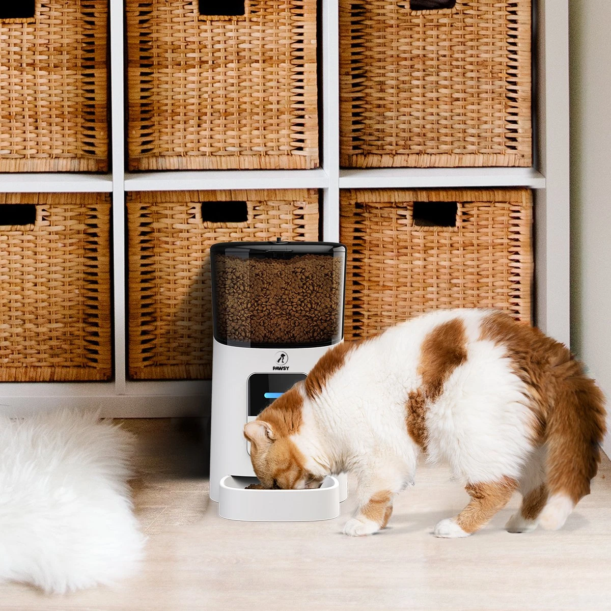 Pawsy® AR1 - Automatische Voerbak – Automatische Voerautomaat - Voerbak Kat En Hond - Wit - 6L - Smart App – Instelbaar Voedingsschema Voor Huisdier – GRATIS Opscheplepel 5 Pawsy® AR1 - Automatische Voerbak – Automatische Voerautomaat - Voerbak Kat En Hond - Wit - 6L - Smart App – Instelbaar Voedingsschema Voor Huisdier – GRATIS Opscheplepel - Afbeelding 5