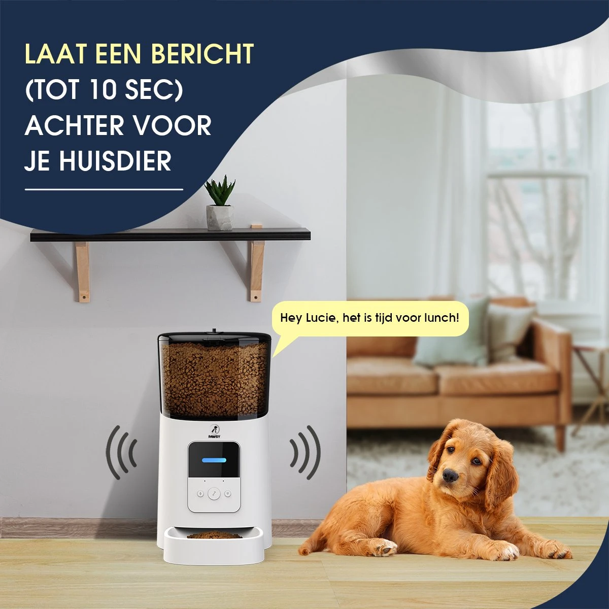 Pawsy® AR1 - Automatische Voerbak – Automatische Voerautomaat - Voerbak Kat En Hond - Wit - 6L - Smart App – Instelbaar Voedingsschema Voor Huisdier – GRATIS Opscheplepel 7 Pawsy® AR1 - Automatische Voerbak – Automatische Voerautomaat - Voerbak Kat En Hond - Wit - 6L - Smart App – Instelbaar Voedingsschema Voor Huisdier – GRATIS Opscheplepel - Afbeelding 7