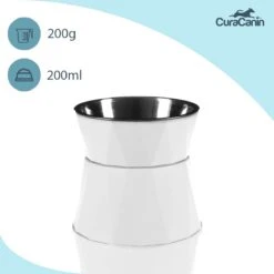 CuraCanin - Voerbak Kat - Drinkbak Hond Met Standaard - Verhoogde Drinkbak Kat - Waterbak - Wit -Dieren Product Winkel 1200x1200 2482