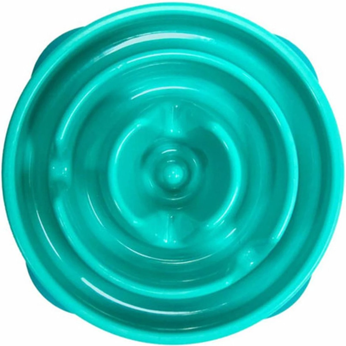 Outward Hound Slo Bowl Fun Feeder Voerbak - Anti Schrok Voerbak - Voerbak Slo-Bowl Mini Drop Teal Lichtblauw - 22X22X5 CM 1 Outward Hound Slo Bowl Fun Feeder Voerbak - Anti Schrok Voerbak - Voerbak Slo-Bowl Mini Drop Teal Lichtblauw - 22X22X5 CM