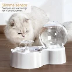 Merkloos Drinkfontein Kat - Waterfontein Kat - Gefilterd Water - Kattenfontein - Hervulbare Filter - Water Dispenser - Drinkbak Kat - Reservoir - Waterbak Kat - Fluisterstil - Sensor -Dieren Product Winkel 1200x1200 2579