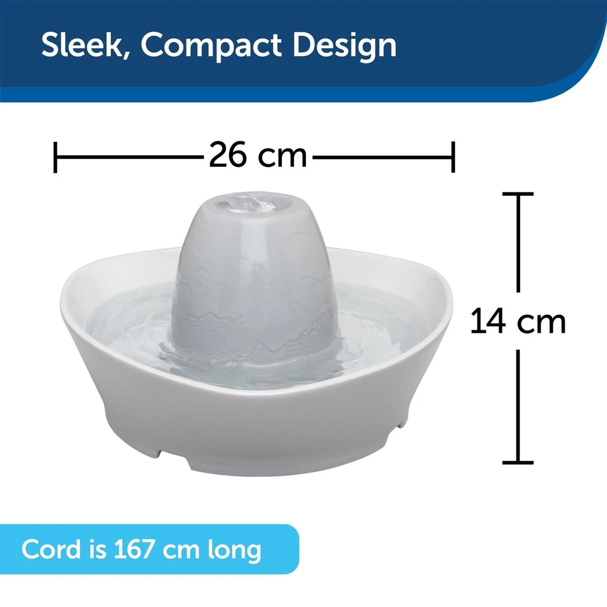 PetSafe® Streamside Ceramic Pet Fountain - Keramische Drinkfontein Voor Katten En Kleine Honden - Water Borrelt Zacht Over De Toren - Door Het Design Van Alle Kanten Bereikbaar - 1,8 Liter - PetSafe Streamside 8 PetSafe® Streamside Ceramic Pet Fountain - Keramische Drinkfontein Voor Katten En Kleine Honden - Water Borrelt Zacht Over De Toren - Door Het Design Van Alle Kanten Bereikbaar - 1,8 Liter - PetSafe Streamside - Afbeelding 8