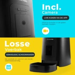 GoldenPaws Automatische Voerbak - Kat En Hond - Zwart - Met Verstelbare Camera - Voerautomaat Met Smartphone Besturing - Voerinhoud 6 Liter -Dieren Product Winkel 1200x1200 2730