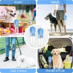 Nobleza 43B4B - Honden Waterfles - 380ml - Honden Bidon - Honden Drinkfles - Blauw -Dieren Product Winkel 1200x1200 2811