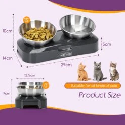 Nobleza Katten Voerbakjes - Ergonomische Dubbele Voerbak - Anti Braak Voerbak Voor Katten - Zwart - Dubbel - RVS 16 Nobleza Katten Voerbakjes - Ergonomische Dubbele Voerbak - Anti Braak Voerbak Voor Katten - Zwart - Dubbel - RVS -Dieren Product Winkel 1200x1200 283