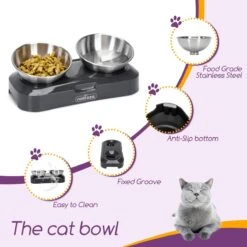 Nobleza Katten Voerbakjes - Ergonomische Dubbele Voerbak - Anti Braak Voerbak Voor Katten - Zwart - Dubbel - RVS 20 Nobleza Katten Voerbakjes - Ergonomische Dubbele Voerbak - Anti Braak Voerbak Voor Katten - Zwart - Dubbel - RVS -Dieren Product Winkel 1200x1200 284