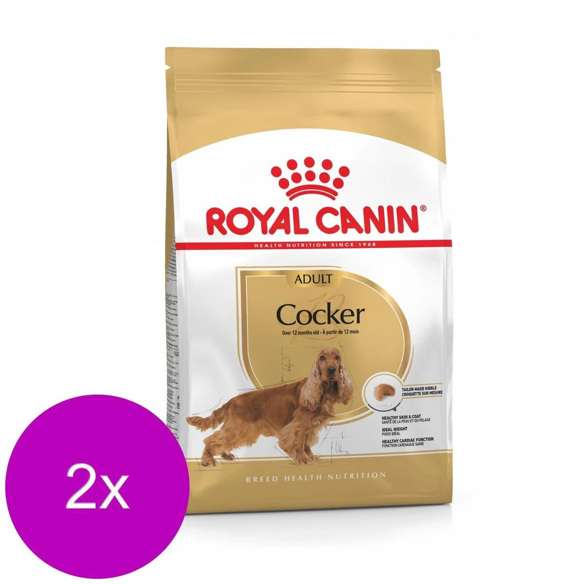 Royal Canin Bhn Cocker Spaniel Adult - Hondenvoer - 2 X 3 Kg 3 Royal Canin Bhn Cocker Spaniel Adult - Hondenvoer - 2 X 3 Kg - Afbeelding 3