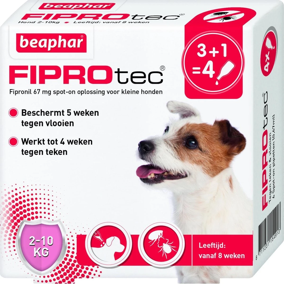 Beaphar Fiprotec Anti Vlooien En Teken Druppels 2 - 10 Kg 3 + 1 Stuks 6 Beaphar Fiprotec Anti Vlooien En Teken Druppels 2 - 10 Kg 3 + 1 Stuks - Afbeelding 6