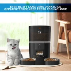 Pretty Paws QQ003 - Wifi Voermachine - Dubbele Voerbakjes - Zwart - Kat - 6L -Dieren Product Winkel 1200x1200 308