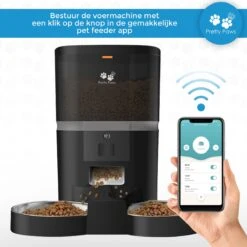 Pretty Paws QQ003 - Wifi Voermachine - Dubbele Voerbakjes - Zwart - Kat - 6L -Dieren Product Winkel 1200x1200 309