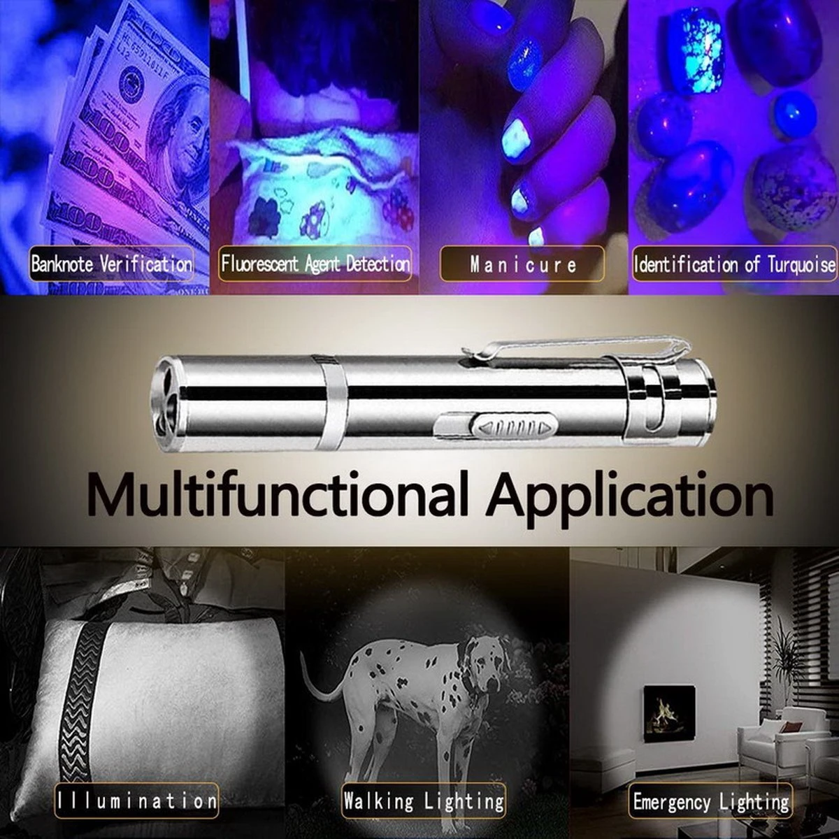 Merkloos Laserpen - Laserlamp - Laserpointer - Laser - Zaklamp - UV-Licht - Multifunctioneel - 7 Verschillende Standen - Dierenspeelgoed - USB-oplaadbaar 3 Merkloos Laserpen - Laserlamp - Laserpointer - Laser - Zaklamp - UV-Licht - Multifunctioneel - 7 Verschillende Standen - Dierenspeelgoed - USB-oplaadbaar - Afbeelding 3