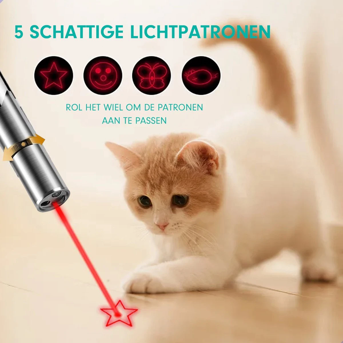 Laserpen - Kattenspeeltjes - Laser - Katten Speelgoed - Kattenspeelgoed - Laserlampje Kat - Speeltjes - Pointer - Lamp - Laserlampje - USB Oplaadbaar 6 Laserpen - Kattenspeeltjes - Laser - Katten Speelgoed - Kattenspeelgoed - Laserlampje Kat - Speeltjes - Pointer - Lamp - Laserlampje - USB Oplaadbaar - Afbeelding 6
