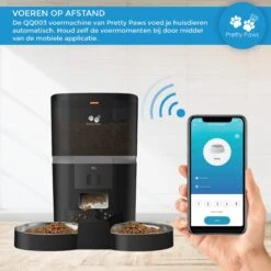 Pretty Paws QQ003 - Wifi Voermachine - Dubbele Voerbakjes - Zwart - Kat - 6L -Dieren Product Winkel 1200x1200 313