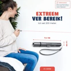 Laserpen - USB Oplaadbaar - Kattenspeeltjes - 7 Verschillende Standen - Laserlampje - RVS Zilver - Laser Pointer -Dieren Product Winkel 1200x1200 3143