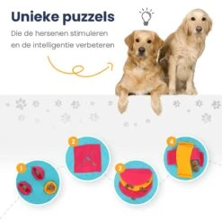 Snuffelmat 70x70cm Inclusief Rubberen Massage Bal & E-book - Speelmat Hond - Denkspel Hond - Puppy Speelgoed - Anti Schrok Mat - Honden Snoepjes - Cadeau Tip -Dieren Product Winkel 1200x1200 3158