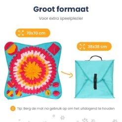 Snuffelmat 70x70cm Inclusief Rubberen Massage Bal & E-book - Speelmat Hond - Denkspel Hond - Puppy Speelgoed - Anti Schrok Mat - Honden Snoepjes - Cadeau Tip -Dieren Product Winkel 1200x1200 3159
