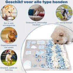 Snuffelmat Hond - Likmat Hond - Honden Speelgoed Intelligentie - Anti Schrokbak Hond - Honden Speeltjes - 100cmx100cm -Dieren Product Winkel 1200x1200 3166