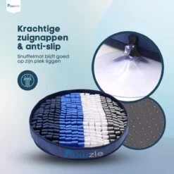 Pawzle Snuffelmat Hond - Likmat - Anti Schrokbak - Honden Speelgoed Intelligentie - Puppy - Inclusief Speelbal - 50x50cm - Blauw -Dieren Product Winkel 1200x1200 3181