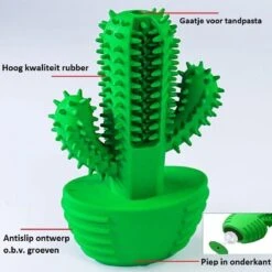 Tandenborstel + TANDPASTA Hond Melk Geur Smaak En Piep Honden Speelgoed - Cactus Dog Toy Tandverzorging Kauwbotten Hondenspeelgoed Hondenbot Kauwstaaf Tanden Puppy Hondenspeeltje Sterk Kauwspeelgoed - Dutchwide -Dieren Product Winkel 1200x1200 3216
