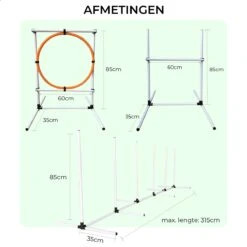 AYOO Agility Voor De Hond - Honden Training - Honden Behendigheid Set - Hondenparcours - Training Huisdieren - Honden Agility Set - Slalom - Horde - Draagzak - Agility Set - Oranje - Wit - GRATIS Speeltouw -Dieren Product Winkel 1200x1200 3357