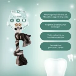 Floss Boss Flostouw – Zeer Stevig En Veilig Hondenspeelgoed – Hondentouw Van Gerecycled Katoen – Grijs Trektouw – 30cm - 135g – 2 Knopen 8 Floss Boss Flostouw – Zeer Stevig En Veilig Hondenspeelgoed – Hondentouw Van Gerecycled Katoen – Grijs Trektouw – 30cm - 135g – 2 Knopen -Dieren Product Winkel 1200x1200 3376