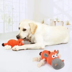 Merkloos Hondenknuffel - Interactief Piepspeelgoed Voor Honden - Teddy - Stoer Hondenkauwspeelgoed - Met Katoenen Materiaal En Gekreukt Papier - Hondenspeelgoed Voor Grote En Kleine Honden -Dieren Product Winkel 1200x1200 3403