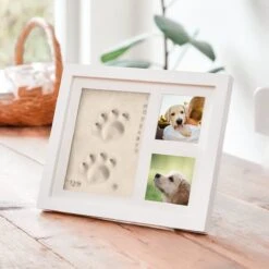 PIXETOOL Fotolijst Kleiafdruk - Gipsafdruk - Pootafdruk Hond - Puppy Speelgoed - Cadeau Voor Man - Cadeau Voor Vrouw - 3D Collage - 54 Extra Letters -Dieren Product Winkel 1200x1200 3408