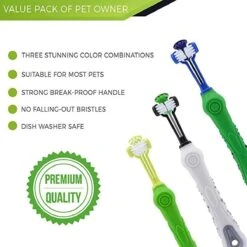 Merkloos Tandenborstel - Voor Huisdieren - Honden - 3 Zijdig - Multi-Hoek - Schoonmaken - Tanden - Slechte Adem - Tandsteen - Tandenborstel - Gezondheid - Blauw -Dieren Product Winkel 1200x1200 3689