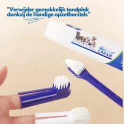 Hond En Kat Tandenborstel Verzorgingsset - Inclusief Tandpasta Met Beefsmaak - Vier Unieke Reinigingsborstels - Fluoride Vrij -Dieren Product Winkel 1200x1200 3691