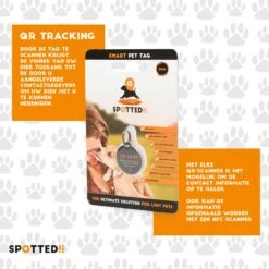 Spotted! Pro Smart Pet Tag – Dierenpenning – QR Code – NFC Chip – Voor Honden – Medium – Ø3.4cm - Zilver -Dieren Product Winkel 1200x1200 3730