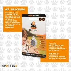 Spotted! Pro Smart Pet Tag – Hondenpenning En Kattenpenning – QR Code – NFC Chip – Small - Ø2.4cm - Zilver -Dieren Product Winkel 1200x1200 3788